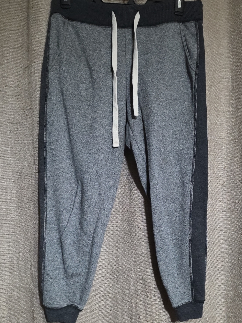 American Eagle Outfitters Gray Heather Joggers with Charcoal Side Panels